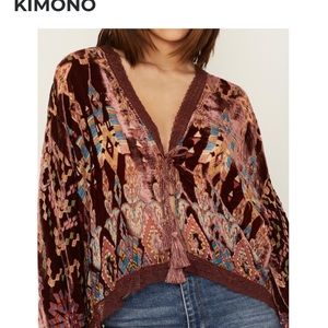 Johnny was burnout velvet kimono